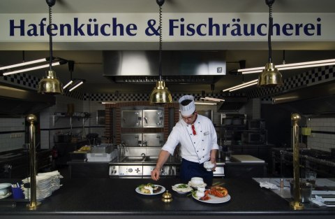 Die offene K�che und R�ucherei
