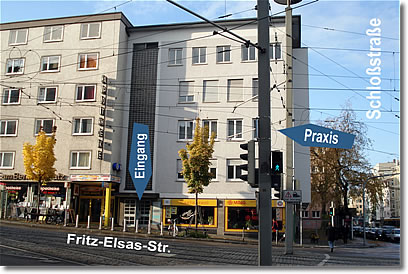 Au�enansicht der Zahnarztpraxis Dr. Spies, Schlo�str. 53A in 70176 Stuttgart 