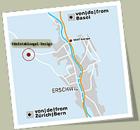Lageplan Edelstahlvogel-Design
