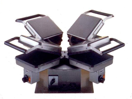 Karussell vierer Waffelmaschine für Waffeln, Waffelschalen und Eistüten, und Waffeln, bei GroßHandel EIS GmbH