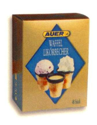 Lik&ouml;rbecher Schoko. Auer Waffelfabrik aus Nieder&ouml;sterreich. Waffeln, T&uuml;ten, gef&uuml;llte Waffeln. Partner der Gro&szlig;Handel EIS GmbH