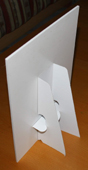 R&uuml;ckansicht des Pultaufstellers 25x35 Gro&szlig;Handel EIS GmbH
