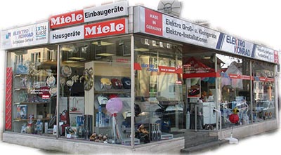 Elektro Konrad Ladengesch&auml;ft in der Orangerieallee 6; Miele Exklusivh&auml;ndler in Darmstadt, z.B. Miele Waschmaschinen