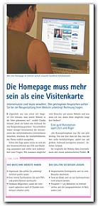 MAGAZIN WIRTSCHAFT: Homepage muss mehr als eine Visitenkarte sein