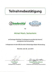 Zertifikat strategisches Internetmarketing - Kundengewinnung &uuml;ber das Internet
