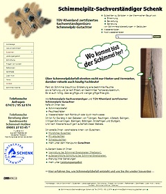 Schimmelpilz-Sachverst&auml;ndiger, Schimmelpilz-Gutachter Schenk, 72116 M&ouml;ssingen