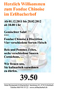 Fondue Chinoise im Erlibacherhof