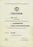 Urkunde 1. Kammersieger