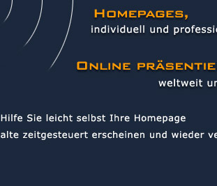 Homepage-Erstellung - individuell, professionell!