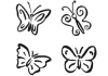 4 Schmetterlinge