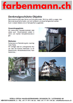 Denkmalgesch&uuml;tzte Ogjekte - Farbenmann, Eschlikon TG