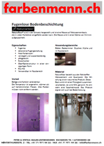 Fugenlose Bodenbeschichtung - Farbenmann, Eschlikon TG