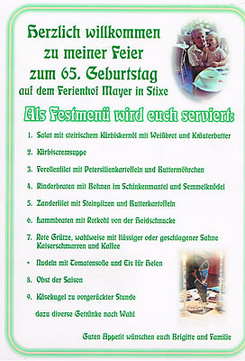 F&uuml;r Ihre Feier stellt der Ferienhof Mayer ein individuelles Programm zusammen