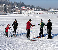 Langlauf im verschneiten Bayerischen Wald