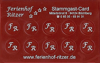 Stammgast Card Ferienhof Ritzer
