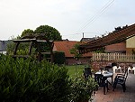 Ein Blick auf die Terrasse