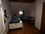 Ein Einzelbettzimmer
