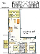 Wohnungsgrundri&szlig; Ferienwohnung R&uuml;gen