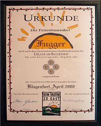 Urkunde - 4 Blumen
