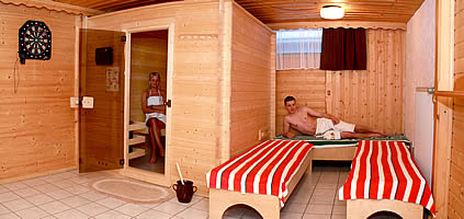 Sauna mit Liegeraum im Ferienhaus im Bayerischen Wald, Ferienwohnung in Bayern