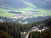 Blick vom oberen Wasserfall auf Krimml