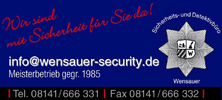 Wensauer Security - ein Mitglied des BDS/Gewerbeverbands-Fürstenfeldbruck