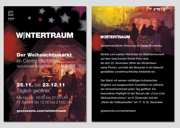 Wintertraum Weihnachtsmarkt im Center Buchenau 25.11. - 23.12.2011