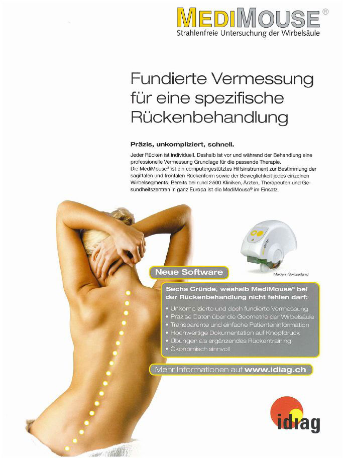 Fundierte Vermessung f&uuml;r eine spezifische R&uuml;ckenbehandlung