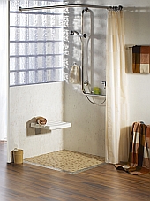 Bodengleiche Dusche mit barrierefreier Duschtasse