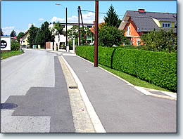 Graz, Gehsteig Herrgottwiesgasse