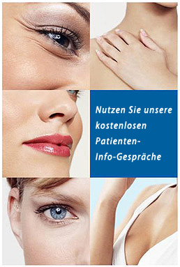 Nutzen Sie unsere kostenlosen Patienten-Infogespr&auml;che zur &Auml;sthetischen Medizin, Faltenbehandlung, Brustaufbau, Intim-Chirurgie u.m.