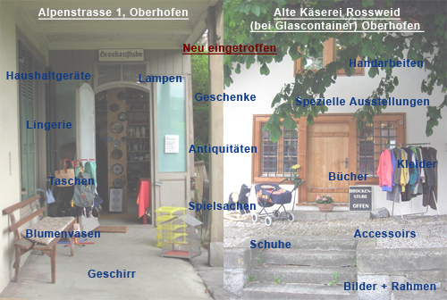 Vielseitige Auswahl in unserer Brockenstube