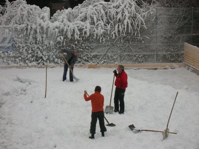 x Tonnen Schnee schaufeln