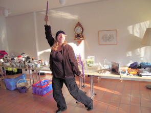 Sabine Sala in Aktion
