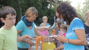 Spaghettti mit Blutsauce