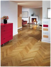 Eiche Fischgrat-Design