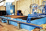 Brenntisch mit F�chtenk�tter Absaug- und Filteranlage