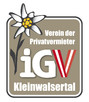 Wir sind Mitglied beim IGV Kleinwalsertal, der Privatvermieterorganisation f&uuml;rs Kleinwalsertal.