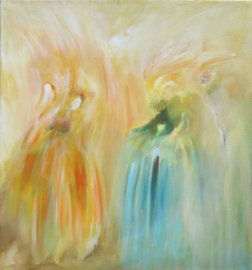 02 Stille Begegnung, Acryl auf Leinwand, 70 x 65 cm 02 Stille Begegnung, Acryl auf Leinwand, 70 x 65 cm
