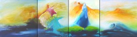 26 Faust Zyklus, vierteilig, Acryl auf Leinwand, 60 x 220 cm 26 Faust Zyklus, vierteilig, Acryl auf Leinwand, 60 x 220 cm