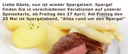 Spargelgercihte im Gasthaus Schöne Aussicht in Usingen
