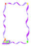 Lila Bandgirlande mit bunten Ballons