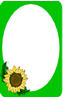 Gr�ner Rahmen mit Sonnenblume