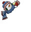 Schneemann oben links.
