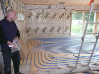 Plancher chauffant en cours