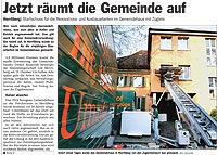Jetzt räumt die Gemeinde auf