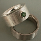 Silber Weissgold Tsavorit