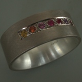 Silber Weissgold Farbreihe Korunde