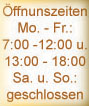 �ffnungszeiten