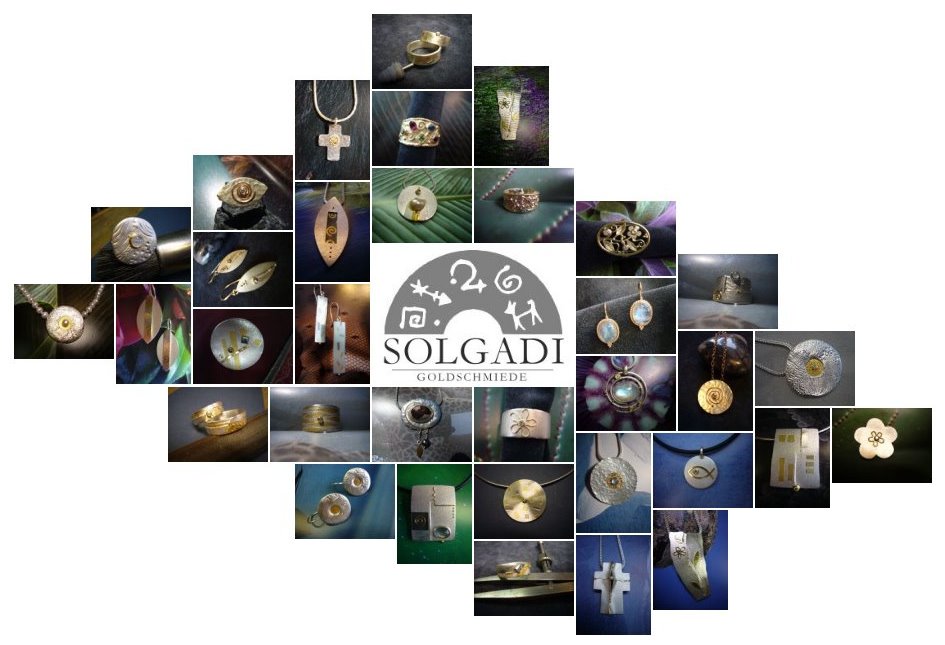 Goldschmiede Anita Sogadi in Isny. Werkstatt fuer Gold und Silberschmuck in einzigartigem Design. Verkauf von Uhren und Schmuck.